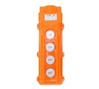 FTVOGUE Interruptor de Control de Grúa, Interruptor de Polipasto ABS de PC con 4 Botones Pulsadores, Contactos Plateados, Control Arriba Abajo Izquierda Derecha, Carcasa a Prueba de Lluvia de Polvo