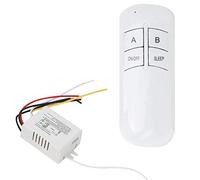 FTVOGUE Interruptor de control remoto inalámbrico de pared digital YAM-802 Receptor Transmisor Interruptor de control remoto 2 vías ON/OFF 220V-245V