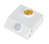 FTVOGUE Interruptor de Movimiento con Sensor de Infrarrojos E27 Enchufe con Sensor de Movimiento AC100 V a 265 V 50 W Máx. Ajustable de 2 a 6 M 110 Grados para Bombilla LED Techo Pasillo Armario