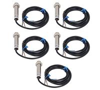 FTVOGUE Interruptor de Proximidad Inductivo Distancia de Acción de 2 Mm para de Control Automático, 5pcs NPN Sin Sensor de Proximidad para Máquinas Herramientas