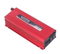 FTVOGUE Inversor de Corriente Convertidor de Coche de Onda Sinusoidal Pura 5000 W DC48 V a AC220 V Aluminio y Cobre Rojo Pantalla Digital Ventilador de Refrigeración para Camiones RV Uso Doméstico
