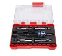 FTVOGUE Juego de 5 Brocas Avellanadoras de Acero Al Carbono M2 con Guía Ajustable y Anillo de Tope de Aluminio para Proyectos de Carpintería