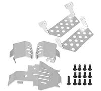 FTVOGUE Juego de 5 Uds de Armaduras de Chasis RC, Placa de Deslizamiento de Protección de Armaduras de Chasis de Acero Inoxidable para Coche Traxxas 82056-4 RC