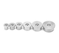 FTVOGUE Juego de 6 Herramientas para Agujeros de Perforación de Centros de Pasadores, Marcadores de Pasadores de Acero Inoxidable de 4 Mm a 12 Mm con Puntos de Marcado Externos para