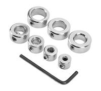 FTVOGUE Juego de 7 Uds de Collar de Tope de Broca, Anillos de Límite de Profundidad Ajustables de Acero Alto en Carbono para Carpintería y Ensamblaje de Caja de Engranajes