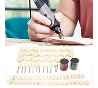 FTVOGUE Juego de 76 Ruedas de Pulido de Lana, Almohadillas de Pulido Suaves que No Dañan con Pasta Abrasiva para Mini Taladro Amoladora Eléctrica, Herramienta de de Superficies de Alto Acabado para