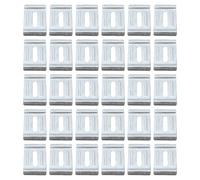 FTVOGUE Juego de Abrazaderas de Sujeción para Cables de 30 Uds., Acero Al Carbono con Ranura de 1,2mm de Espesor, 31,5x8,5mm para Bandejas de Cables de Malla de Alambre de 4-6mm