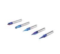 FTVOGUE Juego de Brocas CNC para Tallar Madera, Vástago de 1/4 de Pulgada, 5 ángulos para Madera, MDF, Aleación de PVC, Acero, Brocas de Grabado Profesionales Compatibles con Máquinas CNC de