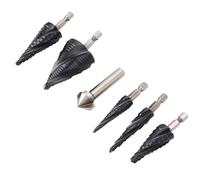 FTVOGUE Juego de Brocas Escalonadas de Cobalto M35 con Vástago de 1/4 de Pulgada para Perforación Multiusos de Madera, Plástico y Metal