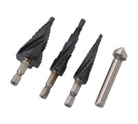 FTVOGUE Juego de Brocas Escalonadas de Cobalto M35, Diseño de 4 Flautas para un Corte Más Rápido, Ideal para Trabajadores Metalúrgicos y Maquinistas