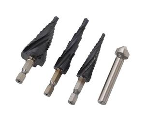 FTVOGUE Juego de Brocas Escalonadas de Cobalto M35, Diseño de 4 Flautas para un Corte Más Rápido, Ideal para Trabajadores Metalúrgicos y Maquinistas