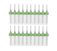 FTVOGUE Juego de Brocas para PCB, Aleación de Acero de Tungsteno, Broca para Placa de Circuito, 0,8 Mm, 20 Piezas, Mini Taladro Helicoidal con Bucle de Posicionamiento para PCB, Joyería, Piedra,