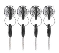 FTVOGUE Juego de Cerraduras de Leva Cerradura para Archivador de Aleación de Zinc, Paquete de 4 con 8 Llaves para Buzón, Cajón, Puerta Corredera, Almacenamiento en el Hogar, Oficina, 20 Mm, 25 Mm,