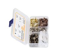 FTVOGUE Juego de Clavos Decorativos, Tachuelas para Muebles de Acero Al Carbono, 200 Piezas con Regla de Tela y Reposabrazos Antigolpes para Tapicería Interior, Reparación de Molduras de Cabecera de