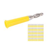 FTVOGUE Juego de Conectores Tipo Banana de 4 Mm Tipo de Soldadura Conector de Cable Banana Kit de Reemplazo de 100 Piezas Rojo para Equipos de Máquinas Uso de Reparación y Mantenimiento de