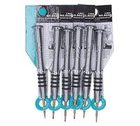 FTVOGUE Juego de Destornilladores Ranurados, Kit de Herramientas de Reparación de Acero Al Cromo Vanadio, 6 Piezas, Cabeza Plana de 1,4 Mm, HRC52 a 54 para Teléfono, Tableta, Reloj, Gafas, Computadora