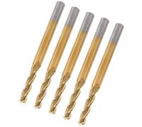 FTVOGUE Juego de Fresas de Carburo de Tungsteno de 3 Flautas, 5 Piezas | Kit de brocas para enrutador CNC, diámetro de corte de 2,5 mm, longitud de flauta de 12 mm, tamaño total de 40 mm, para