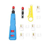 FTVOGUE Juego de Herramienta de Punzonado con Hoja 110/88, Antideslizante | Cuchilla de Repuesto, Pelacables Compacto de Anillo, Compatible con Conectores RJ45, para Sala de Servidores y