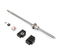 FTVOGUE Juego de Husillos de Bolas SFU1605, Husillo de Bolas de Acero Inoxidable de 500 Mm con Asiento de Soporte BK BF12, Acoplamiento de 6,35 X 10 Mm, Posicionamiento Alto para Fresadora de Torno
