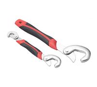 FTVOGUE Juego de Llaves Autoajustables Magic Quick, Llave Ajustable Universal de Acero Al Carbono, 2 Tamaños de 8 a 32 Mm, Cromada para Reparación de Tornillos de Tuberías, Uso Doméstico y Automático