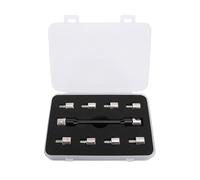 FTVOGUE Juego de Llaves para Radios, 10 Especificaciones, Punta de Acero de Aleación de 5,0 a 6,8 Mm con Eje de Aleación de Aluminio, para Ajuste de Cables de Neumáticos de Motocicleta,