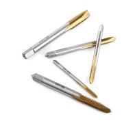 FTVOGUE Juego de Machos de Roscar HSS Kit de Machos de Roscar M3 a M8, 5 Piezas de de Revestidos para Máquina con Expulsión de Viruta hacia Adelante, para Roscado de Orificios Pasantes y Reparación