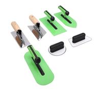 FTVOGUE Juego de Paletas de Acabado de Yeso Veneciano, Herramientas de Enlucido de Pintura de Arte de Pared de Acero Inoxidable Pulido para Trabajos de Mampostería, Relleno de Azulejos