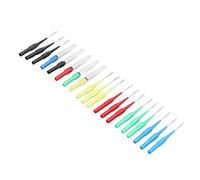 FTVOGUE Juego de Pines de Sonda Trasera, Cables de Prueba de Aguja de Latón y Acero para Multímetros y Pruebas Automotrices 30 VCA-60 VCC, Perfectos para Reparación de Dispositivos Electrónicos