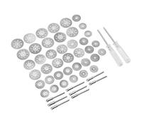 FTVOGUE Juego de Ruedas de Corte de Diamante, 40 Discos Abrasivos de Metal con Destornillador y Biela para Corte de Cerámica de Vidrio de Piedra