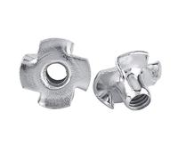 FTVOGUE Juego de Surtido Tuercas Cuatro Puntas Tuercas Acero Al Carbono Con Recubrimiento Zinc Pata Los Muebles Trabajar Madera(M8 50pcs)