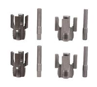 FTVOGUE Juego Integrado de Herramientas para Roscar Tubos de PVC con Troqueles de Acero de Aleación para Reparaciones de Plomería 10 Piezas Cortador de Roscas Interno Externo 1/2 3/4 Pulgada para