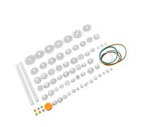 FTVOGUE Juegos de Poleas de Engranajes de 75 Tipos de, Excelentes Accesorios para Hacer Modelos para Todo Tipo de Automóviles, Robots, etc. Fácil de Usar con Kits de Engranajes de 80 para Piezas de