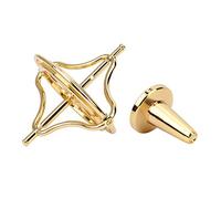 FTVOGUE Juguete Giroscopio de Aleación, Estructura Mecánica Pura, Juguete de Descompresión Antigravedad para Adultos con Marco de Metal Colorido y Eje de Acero Inoxidable (Gold)