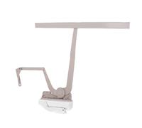 FTVOGUE Kit de Actualización de Manivela de Ventana Abatible de Brazo Doble Izquierdo Operador de Acero Endurecido de Aleación de Zinc con Cubierta Desmontable Blanca Manija Plegable