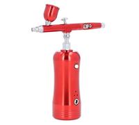 FTVOGUE Kit de Aerógrafo Inalámbrico Mini Compresor Aleación de Aluminio 17,4 PSI Juego de Cepillo de Aire Recargable para Arte de Uñas Modelo Pintura Decoración de Pasteles Artistas Principiantes
