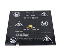 FTVOGUE Kit de Cama Calefactable para Impresora 3D, Cama Caliente de Aleación de Aluminio 24 V 280 W 400 X 400 Mm con Calefacción Estable para Impresiones Más Suaves Instalación Rápida para