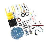 FTVOGUE Kit de Coche Inteligente, Juguete Científico Educativo MCU con Evitación de Obstáculos Ultrasónico y Control BT para Niños Adolescentes, Coche Robot de Codificación con Luces LED y Control