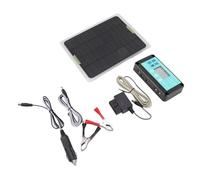 FTVOGUE Kit de Controlador de Panel Solar, Cargador de Panel Solar de Silicio Monocristalino de 5 W 18 V con Puertos USB Tipo C CC, Mantenedor de Batería Ligero para Uso en Exteriores de Vehículos