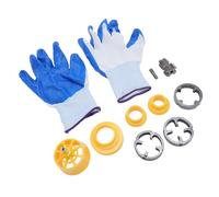 FTVOGUE Kit de Enhebrador de Tuberías de PVC, Juego de Herramientas Reutilizables para Hacer Roscas de PVC con 3 Troqueles de 1/2 Pulgada, 3/4 Pulgadas, 1 para Taladro Eléctrico, Herramienta de