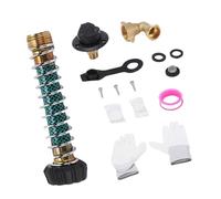FTVOGUE Kit de Entrada de Agua para RV, Latón ABS con Válvula de Retención, Hembra NH de 3/4 Pulgadas a NPT de 1/2 Pulgada para Remolques de Viaje y Autocaravanas
