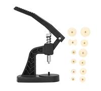 FTVOGUE Kit de Herramientas de Prensa de Reloj, Cierre de Caja Trasera de Reloj de Metal ABS con 12 Troqueles para Reparación Profesional de Relojes y Reemplazo de Cristal, 13 Uds.