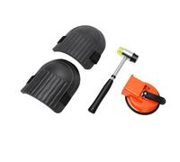 FTVOGUE Kit de Herramientas para Fijar Espacios en el Piso con Mazo de Goma, 11 Almohadillas Adhesivas Reutilizables, 2 Rodilleras, Ventosa, Fuerza de Sujeción de 110 Libras para Pisos