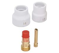FTVOGUE Kit de Lentes de Gas TIG, Componentes Cerámicos de Cobre, Perfecto para Soldadores WP 17 18 26, Incluye Boquilla y Soporte de Electrodo para Soldadura de Calidad