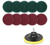 FTVOGUE Kit de Limpieza de Fregado, Material de Nailon con Placa Adhesiva de 4 Pulgadas para Limpieza de Automóviles y Alfombras, 11 Uds.