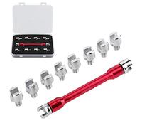 FTVOGUE Kit de Llaves CNC para Radios de Rueda Motocicleta y Bicicleta Cross Rojo 93 mm Accesorio Universal para Mayoría de Motos