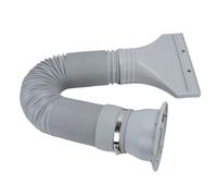 FTVOGUE Kit de Manguera de Extensión de Escape para Cabina de Pulverización de Aerógrafo, Manguera Flexible de 67 Pulgadas con Adaptador Plano para Ventana o Puerta, Material ABS