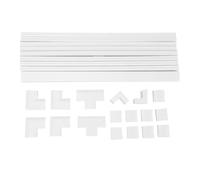 FTVOGUE Kit de Ocultación de Cables, 10 Unidades, Corrector de Cables Pintable para TV Montado en la Pared, Fácil Instalación, sin Perforación, Retardante, PVC, Limpieza, Oficina, Hogar, Gestión de