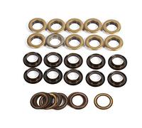 FTVOGUE Kit de Ojales LatóN Antiguo Bronce Negro Oro Redondos Para Ropa Banners de Lona Leathercraft(17mm 20sets)