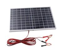 FTVOGUE Kit de Panel Solar Cargador Solar Policristalino 15W 18V Panel de Aleación de Aluminio con Clip para Automóvil RV Uso Doméstico Marino Módulo de Alta Eficiencia para Carga Al Aire Libre