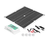 FTVOGUE Kit de Panel Solar de Silicio Moocristalino, Diseño Compacto, Salida de 40 W para Camping Al Aire Libre y Luces Solares